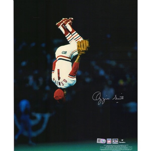 Ozzie Smith St. Louis Cardinals Fanatics Authentic Autographed 11" x 14" Vertical Flip Photograph - The Ballers Bank