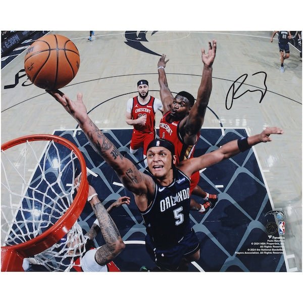 Paolo Banchero Orlando Magic Autographed Fanatics Authentic 8" x 10" Layup vs Zion Williamson Photograph - The Ballers Bank