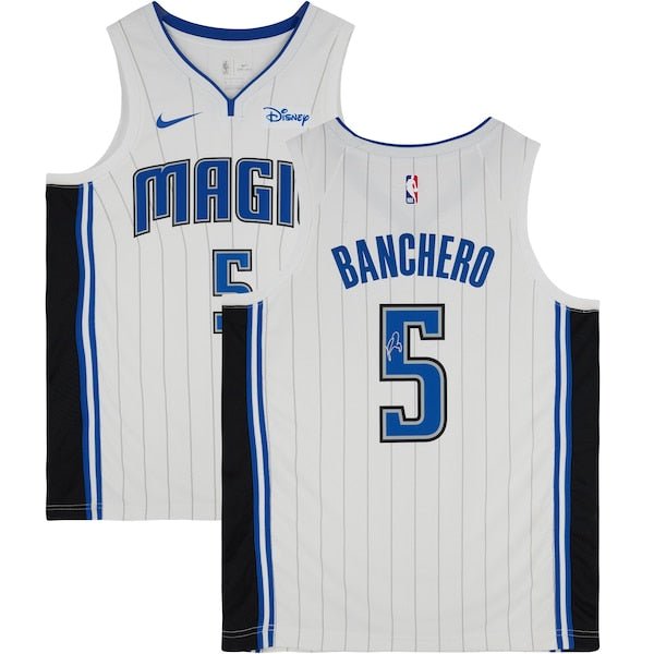 Paolo Banchero Orlando Magic Autographed Fanatics Authentic White Nike Association Swingman Jersey - The Ballers Bank
