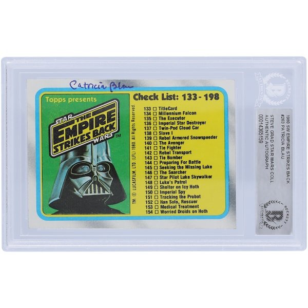 Patricia Blau Star Wars Autographed 1980 Topps The Empire Strikes Back 263 BAS Authenticated Card - The Ballers Bank