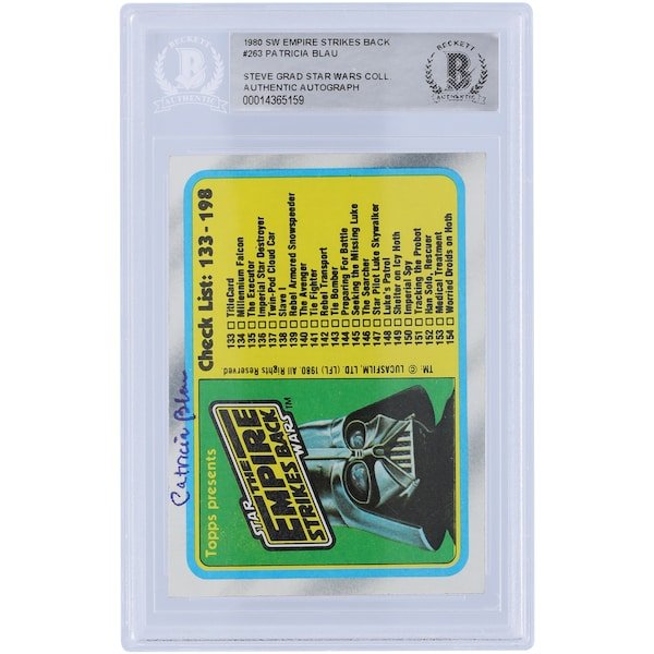 Patricia Blau Star Wars Autographed 1980 Topps The Empire Strikes Back 263 BAS Authenticated Card - The Ballers Bank
