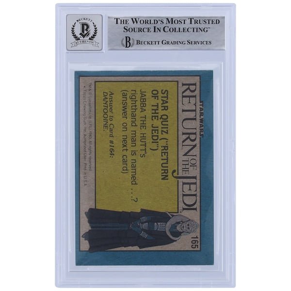 Patricia Blau Star Wars Autographed 1983 Topps Return of the Jedi 165 BGS Authenticated 10 Card - The Ballers Bank