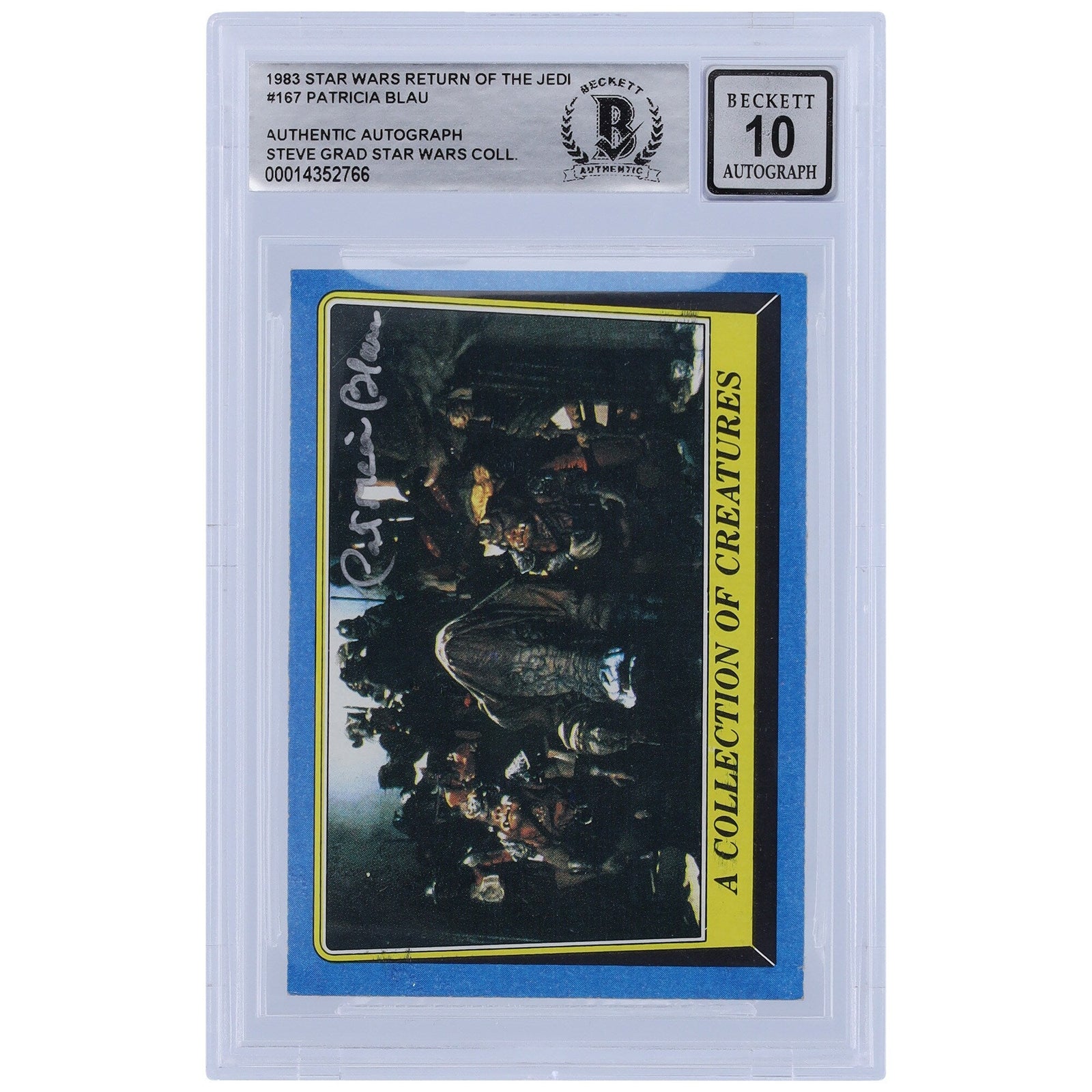 Patricia Blau Star Wars Autographed 1983 Topps Return of the Jedi 167 BGS Authenticated 10 Card - The Ballers Bank