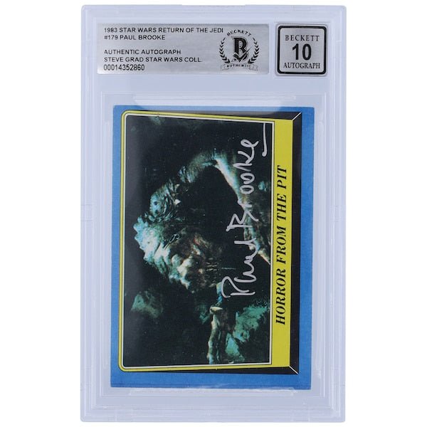 Paul Brooke Star Wars Autographed 1983 Topps Return of the Jedi 179 BGS Authenticated 10 Card - The Ballers Bank