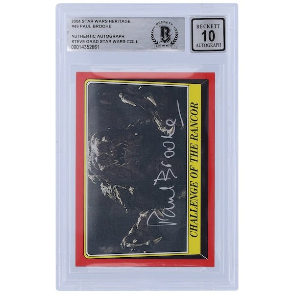 Paul Brooke Star Wars Autographed 2004 Topps Heritage 49 BGS Authenticated 10 Card - The Ballers Bank