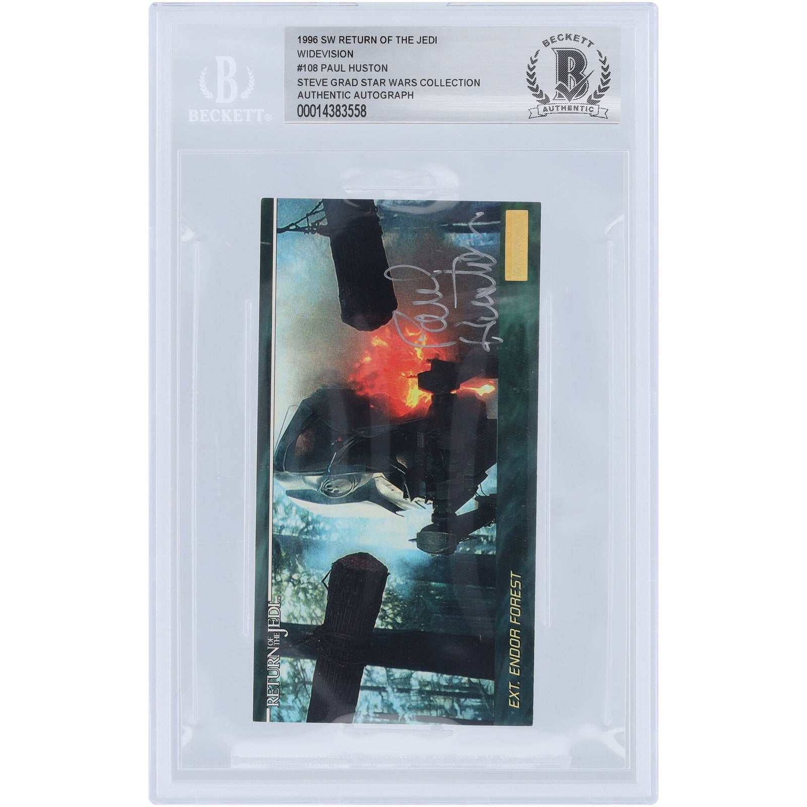 Paul Huston Autographed 1996 Topps Star Wars Widevision 108 BAS Authenticated Card - The Ballers Bank