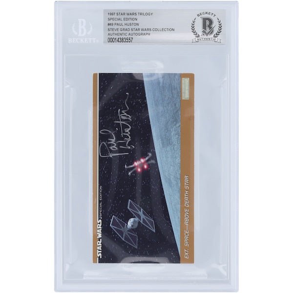 Paul Huston Autographed 1997 Topps Star Wars Widevision 49 BAS Authenticated Card - The Ballers Bank