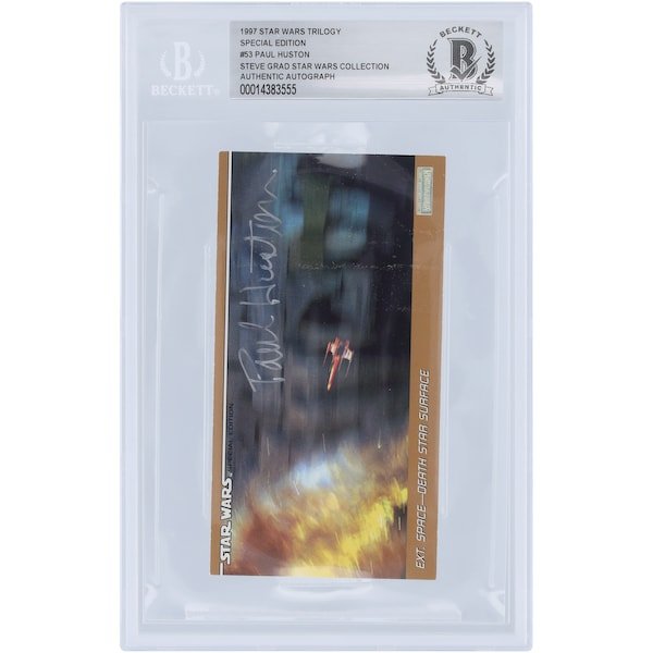 Paul Huston Autographed 1997 Topps Star Wars Widevision 53 BAS Authenticated Card - The Ballers Bank
