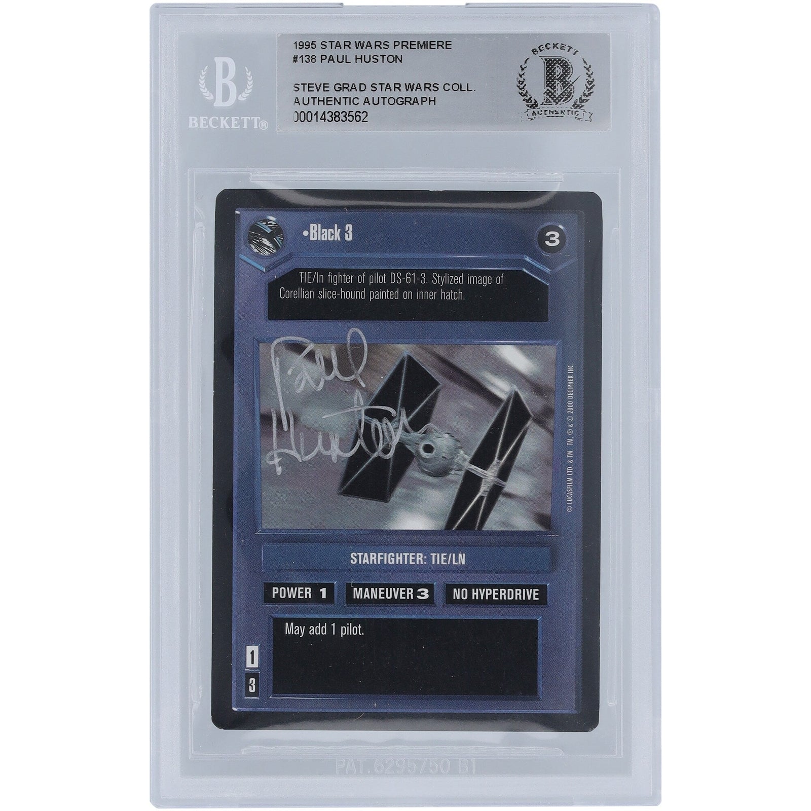 Paul Huston Star Wars Autographed 1995 CCG Premiere 138 BGS Authenticated Card - The Ballers Bank