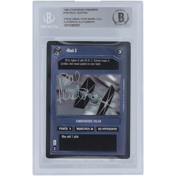Paul Huston Star Wars Autographed 1995 CCG Premiere 138 BGS Authenticated Card - The Ballers Bank