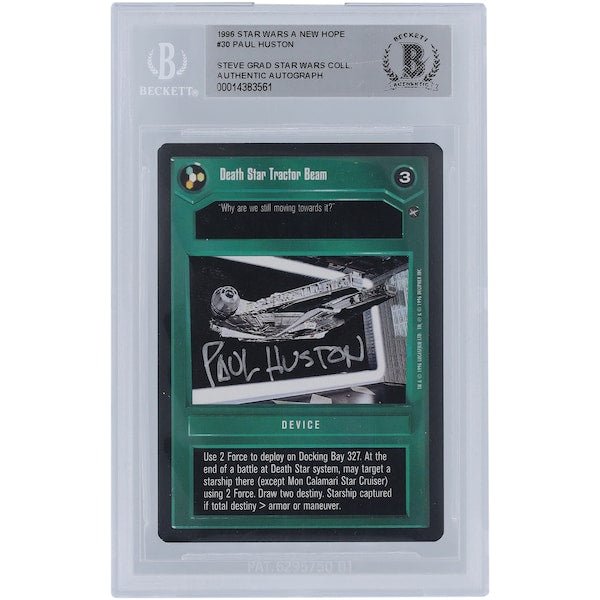 Paul Huston Star Wars Autographed 1996 CCG New Hope 30 BGS Authenticated Card - The Ballers Bank