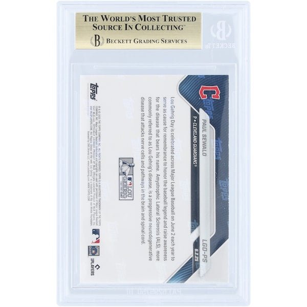 Paul Sewald Cleveland Guardians 2025 Topps Now Lou Gehrig Day LGD - PS BGS Authenticated 9.5 Card - The Ballers Bank