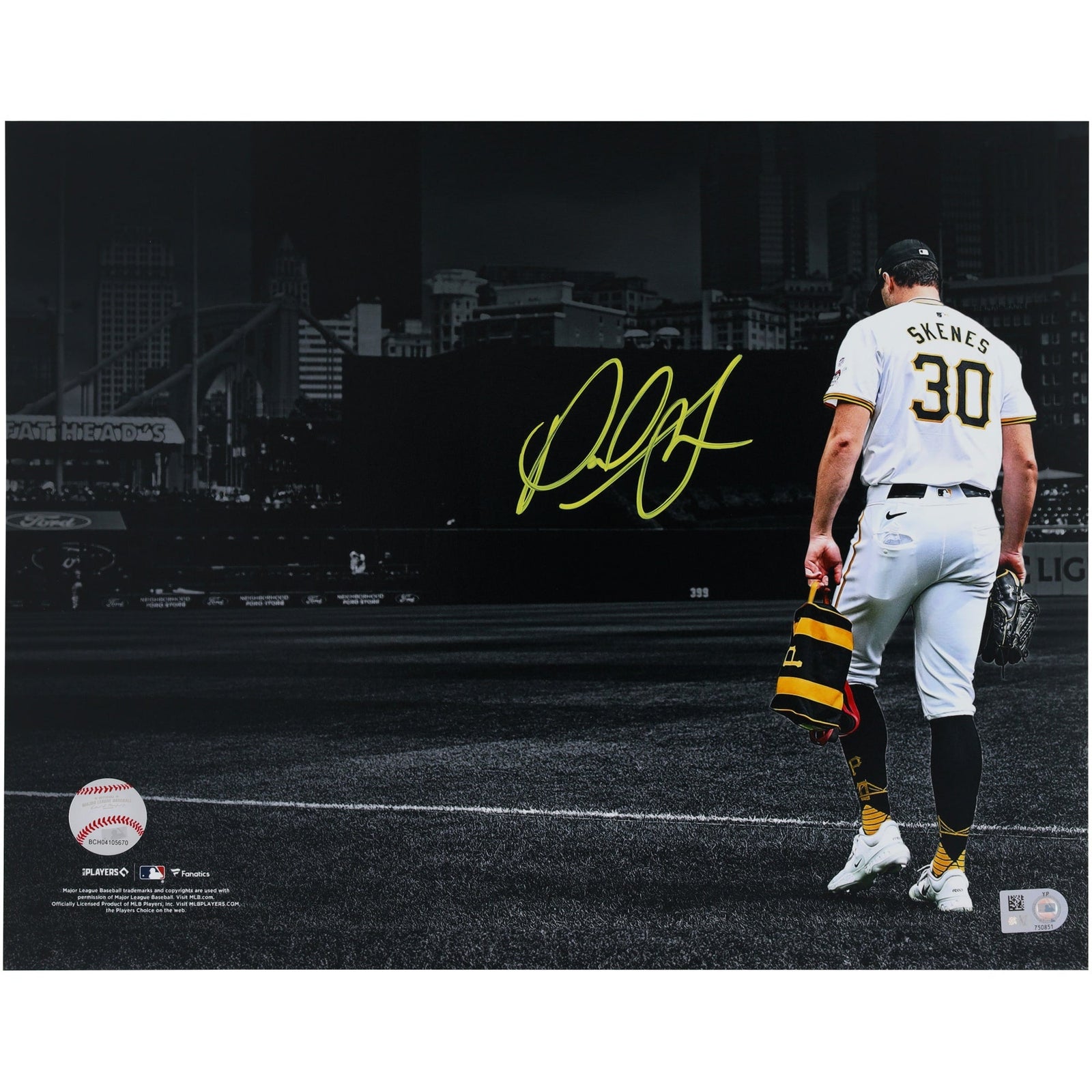 Paul Skenes Pittsburgh Pirates Autographed Fanatics Authentic 11" x 14" Walkout Spotlight Photograph - The Ballers Bank