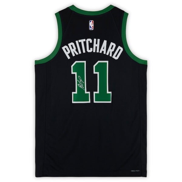 Payton Pritchard Boston Celtics Autographed Fanatics Authentic Black Jordan Brand 2025 - 26 Statement Edition Swingman Jersey - The Ballers Bank