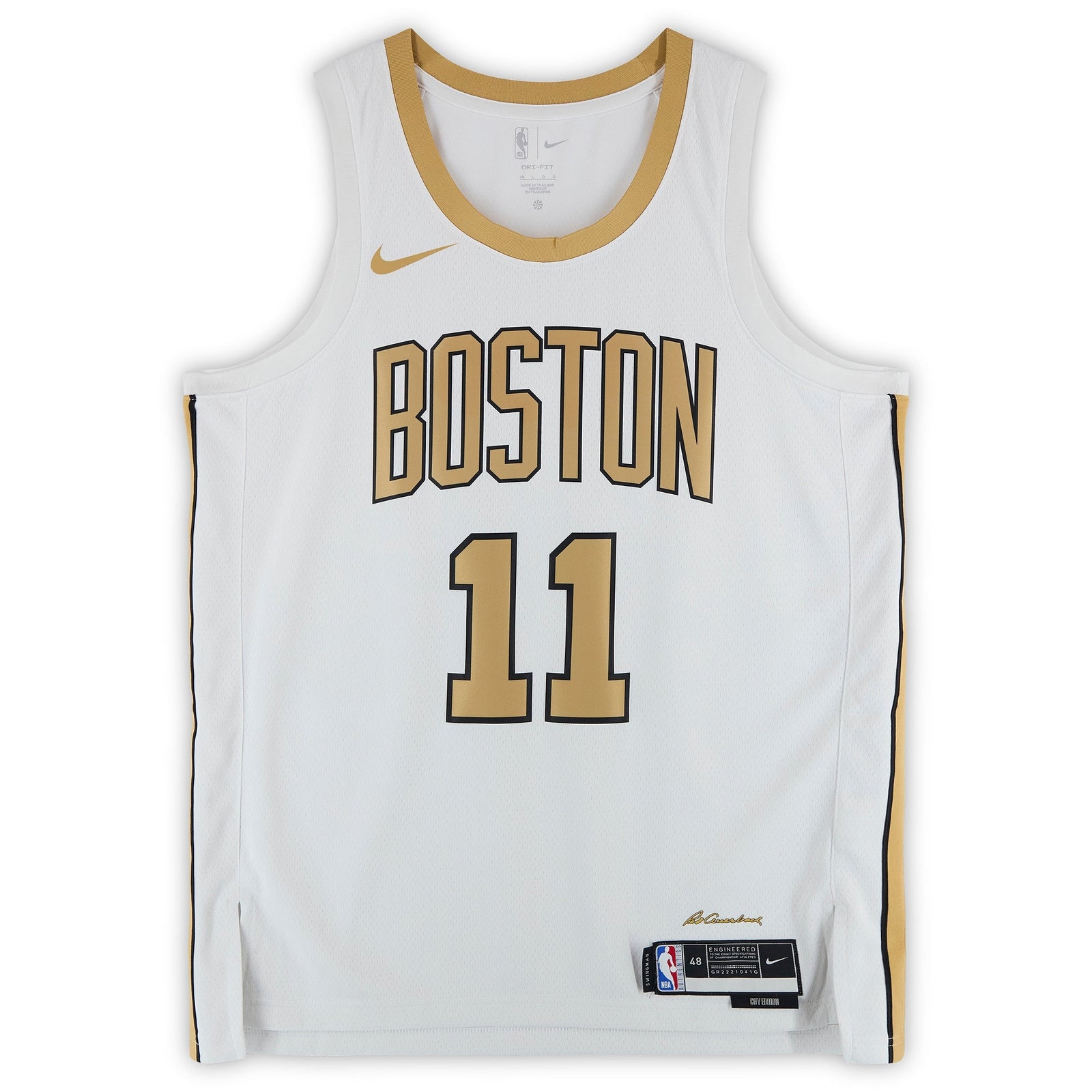 Payton Pritchard Boston Celtics Autographed Fanatics Authentic White Nike 2025 - 26 City Edition Swingman Jersey - The Ballers Bank