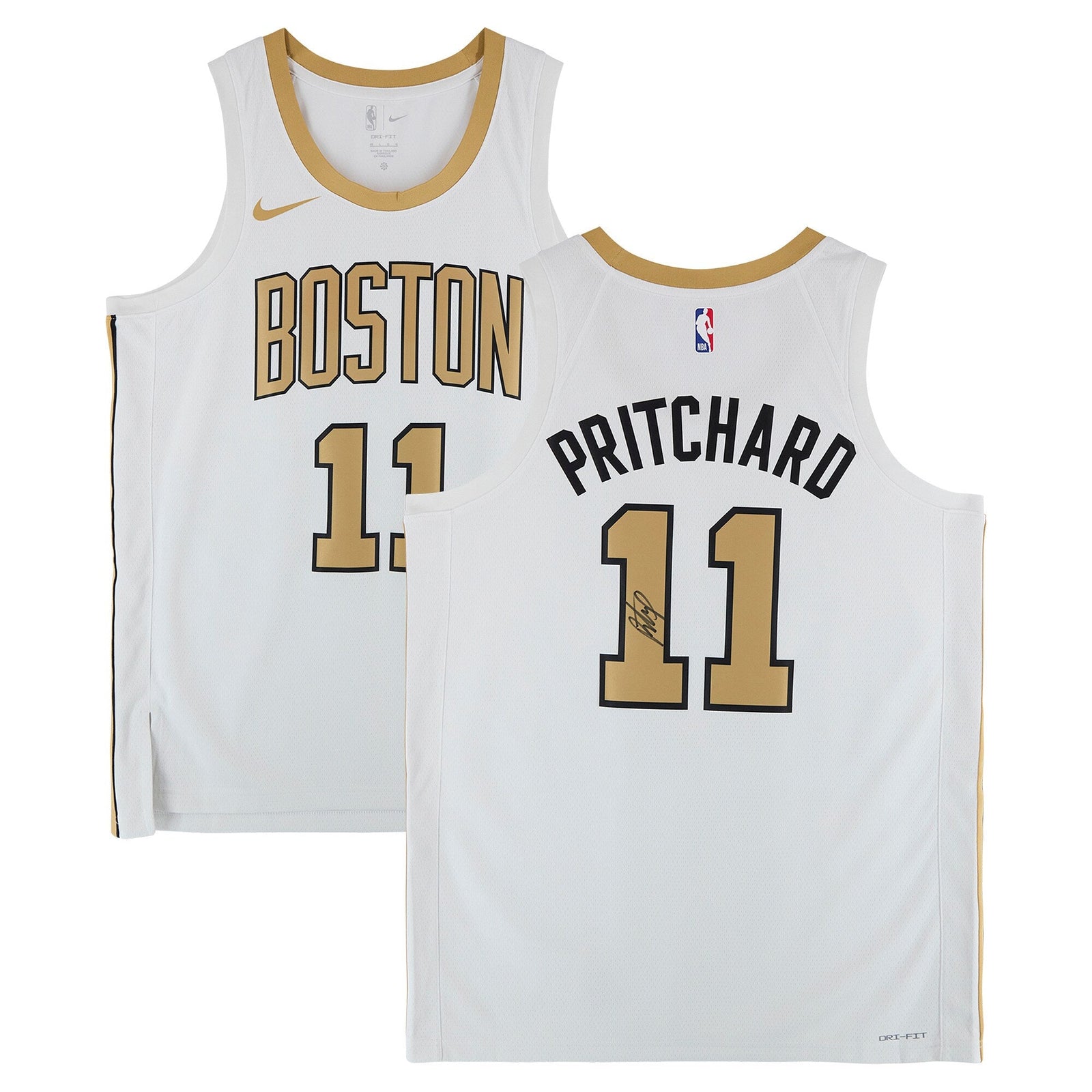 Payton Pritchard Boston Celtics Autographed Fanatics Authentic White Nike 2025 - 26 City Edition Swingman Jersey - The Ballers Bank