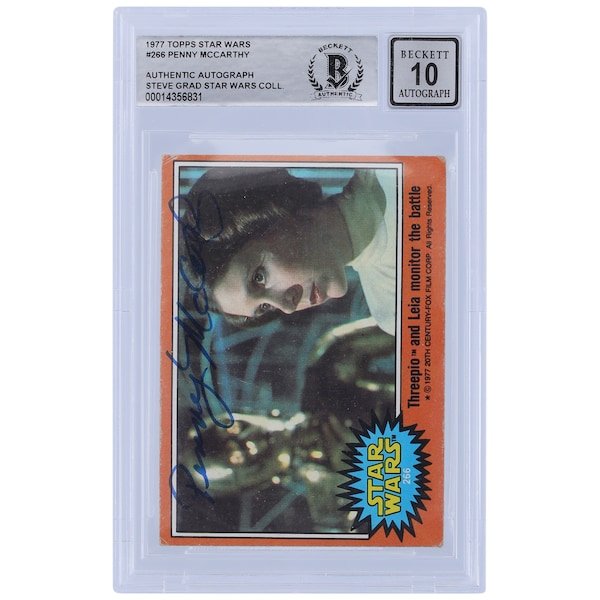 Penny McCarthy Autographed 1977 Topps Star Wars Series 1 266 BGS Authenticated 10 Card - The Ballers Bank