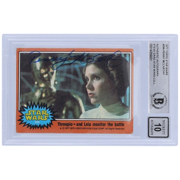 Penny McCarthy Autographed 1977 Topps Star Wars Series 1 266 BGS Authenticated 10 Card - The Ballers Bank