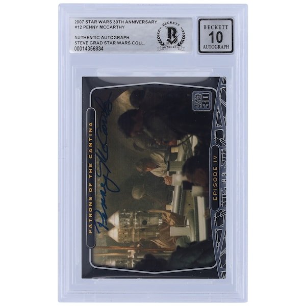 Penny McCarthy Star Wars Autographed 2007 Topps 30th Anniversary 12 BGS Authenticated 10 Card - The Ballers Bank