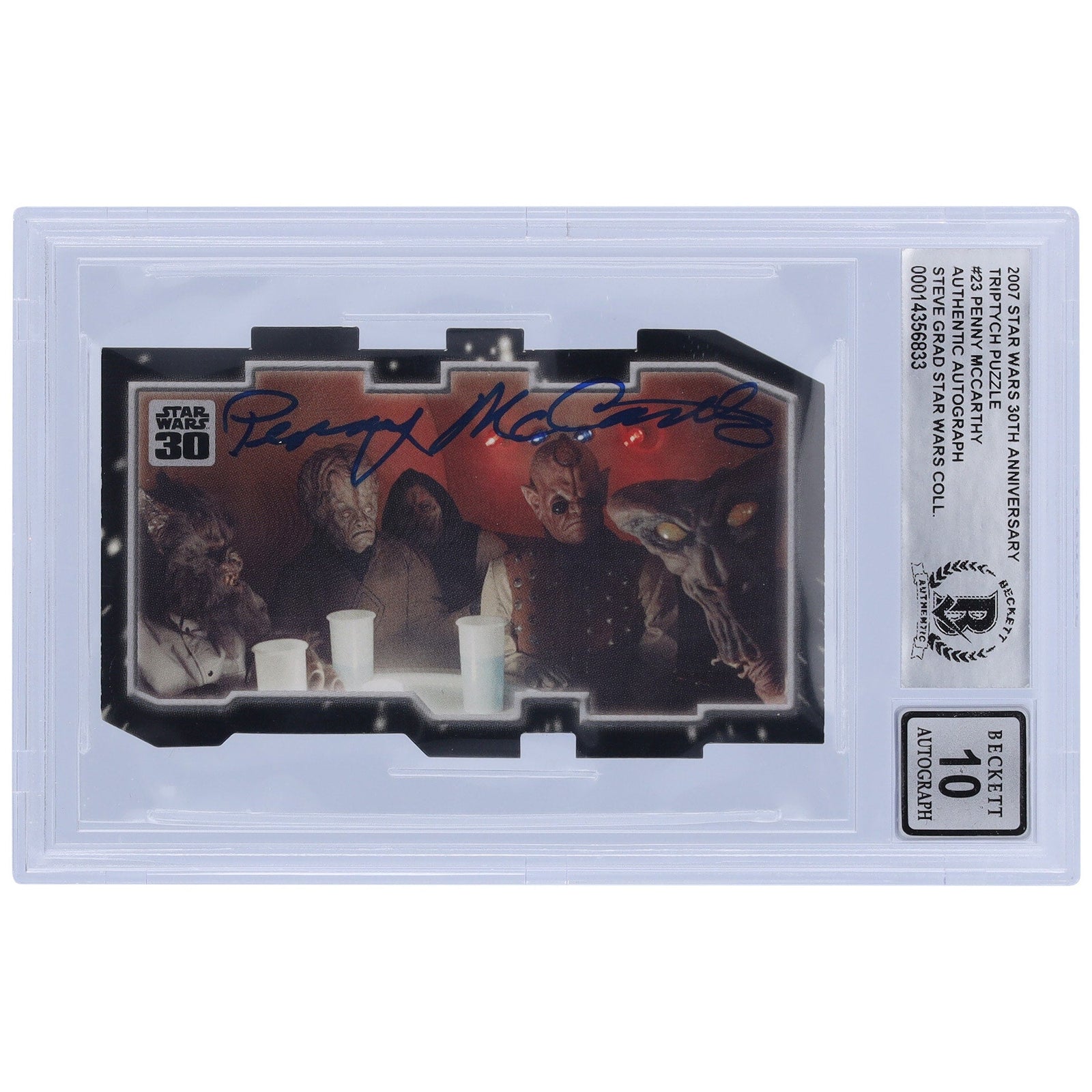 Penny McCarthy Star Wars Autographed 2007 Topps 30th Anniversary 23 BGS Authenticated 10 Card - The Ballers Bank