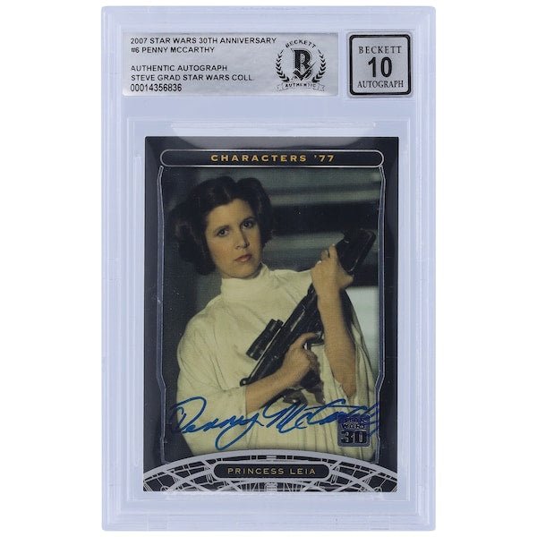 Penny McCarthy Star Wars Autographed 2007 Topps 30th Anniversary 6 BGS Authenticated 10 Card - The Ballers Bank