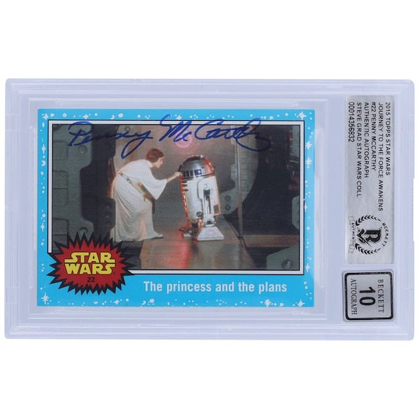 Penny McCarthy Star Wars Autographed 2015 Topps Journey To The Force Awakens 22 BGS Authenticated 10 Card - The Ballers Bank