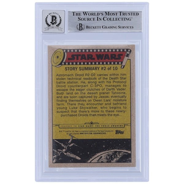 Penny McCarthy Star Wars Autographed 2015 Topps Journey To The Force Awakens 22 BGS Authenticated 10 Card - The Ballers Bank