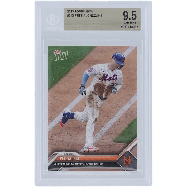 Pete Alonso New York Mets 2023 Topps Now 10th All - time Mets RBI List 713 BGS Authenticated 9.5 Card - The Ballers Bank