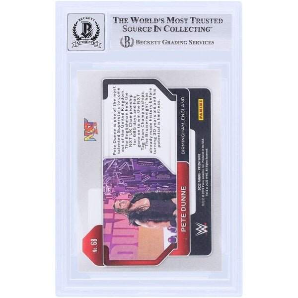 Pete Dunne WWE Autographed 2022 Panini Prizm 68 Beckett Fanatics Witnessed Authenticated 10 Card - The Ballers Bank