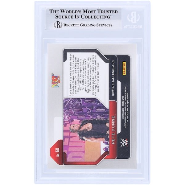 Pete Dunne WWE Autographed 2022 Panini Prizm 68 Beckett Fanatics Witnessed Authenticated Card - The Ballers Bank