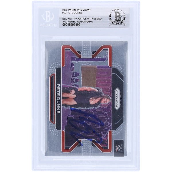 Pete Dunne WWE Autographed 2022 Panini Prizm 68 Beckett Fanatics Witnessed Authenticated Card - The Ballers Bank