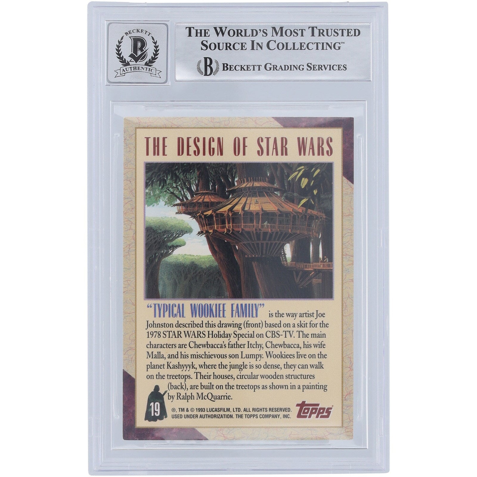 Peter Mayhew Star Wars Autographed 1993 - 95 Topps Galaxy 19 BGS Authenticated 10 Card - The Ballers Bank