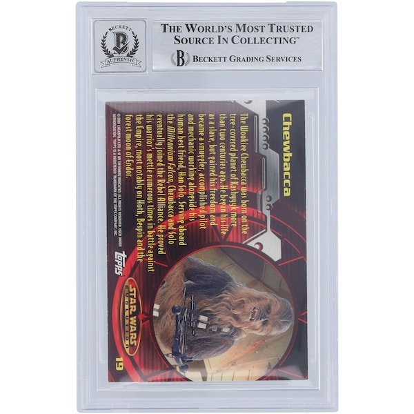 Peter Mayhew Star Wars Autographed 2001 Topps Evolution 19 BGS Authenticated 10 Card - The Ballers Bank