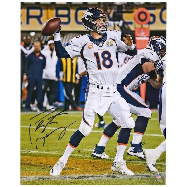 Peyton Manning Denver Broncos Fanatics Authentic Autographed 16" x 20" Super Bowl 50 Champions Action Photograph - The Ballers Bank