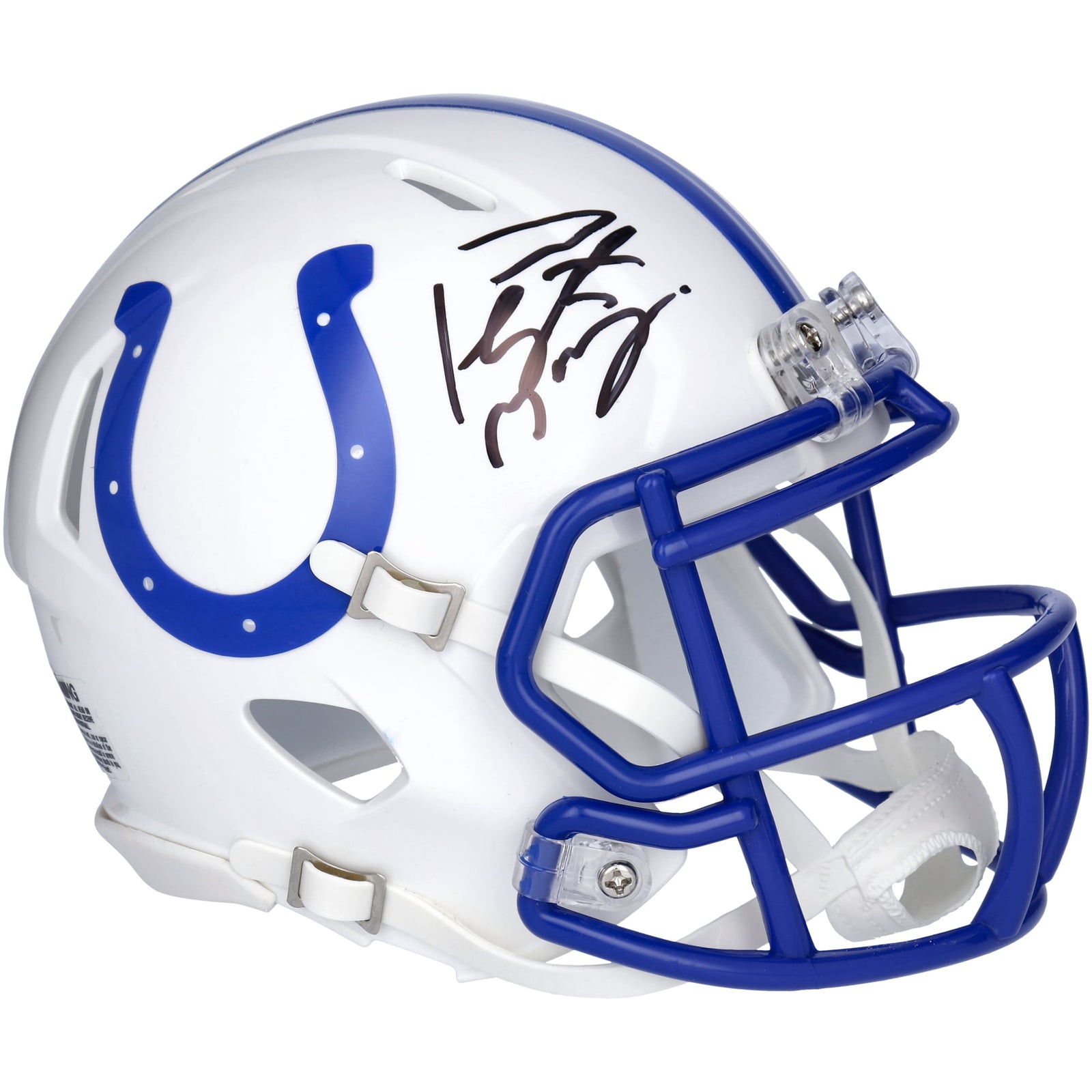 Peyton Manning Indianapolis Colts Fanatics Authentic Autographed Riddell 1995 - 2003 Throwback Logo Speed Mini Helmet - The Ballers Bank