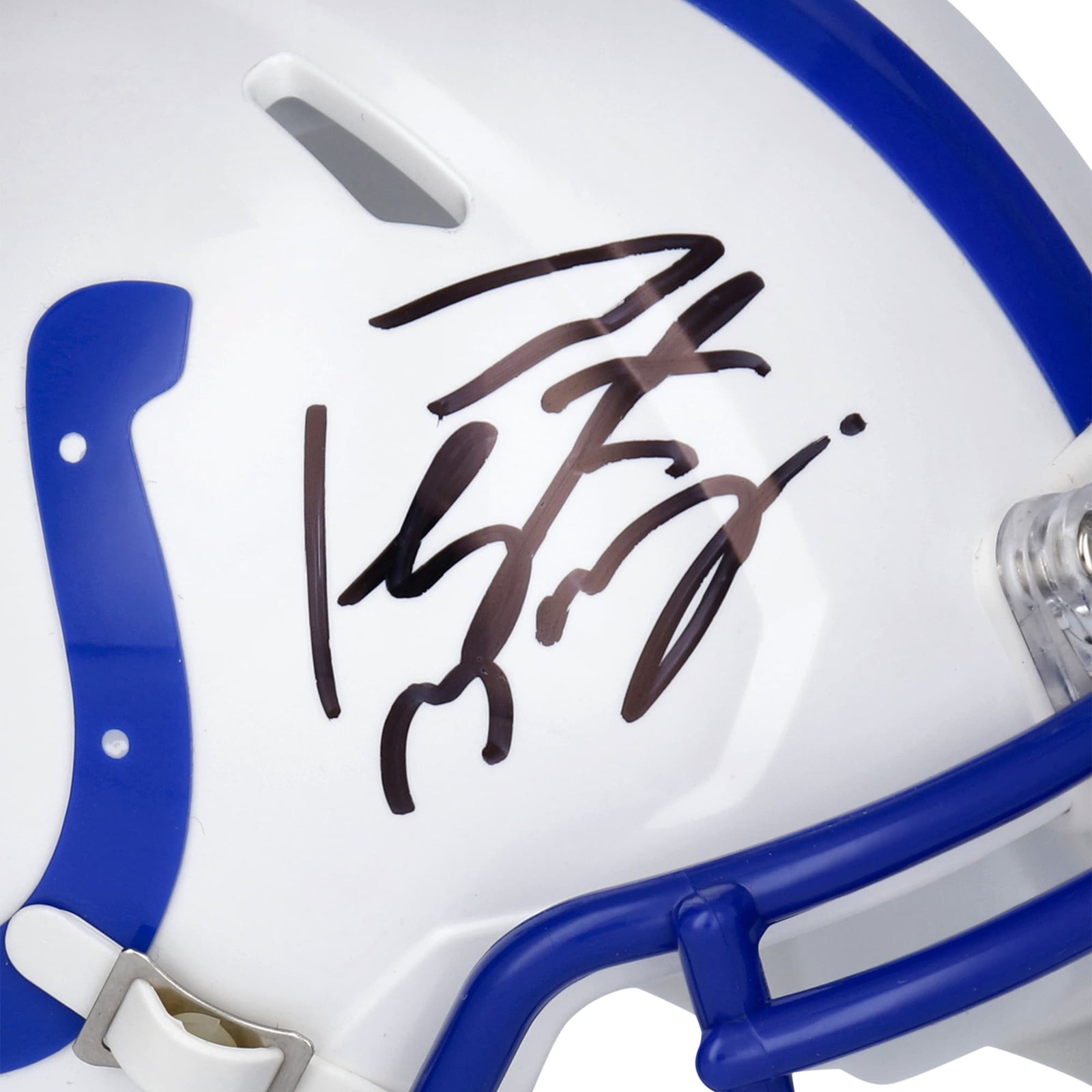 Peyton Manning Indianapolis Colts Fanatics Authentic Autographed Riddell 1995 - 2003 Throwback Logo Speed Mini Helmet - The Ballers Bank