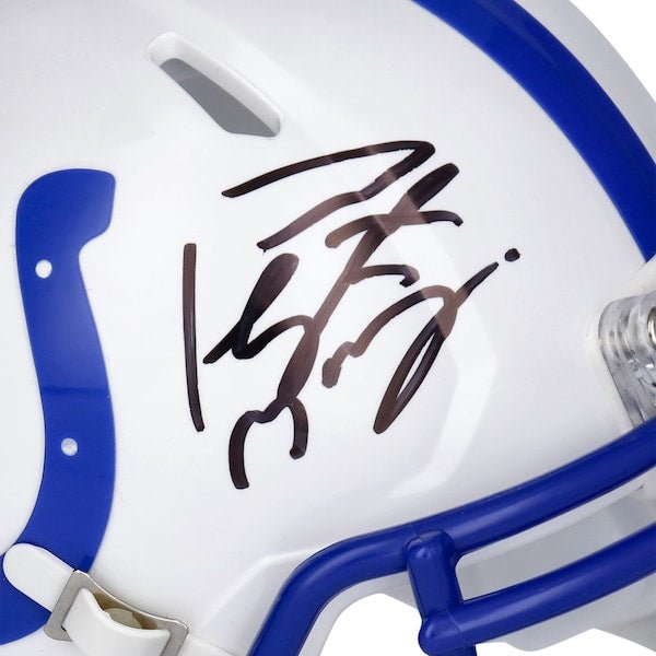 Peyton Manning Indianapolis Colts Fanatics Authentic Autographed Riddell 1995 - 2003 Throwback Logo Speed Mini Helmet - The Ballers Bank