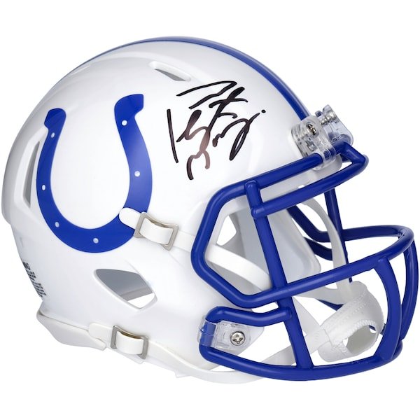 Peyton Manning Indianapolis Colts Fanatics Authentic Autographed Riddell 1995 - 2003 Throwback Logo Speed Mini Helmet - The Ballers Bank