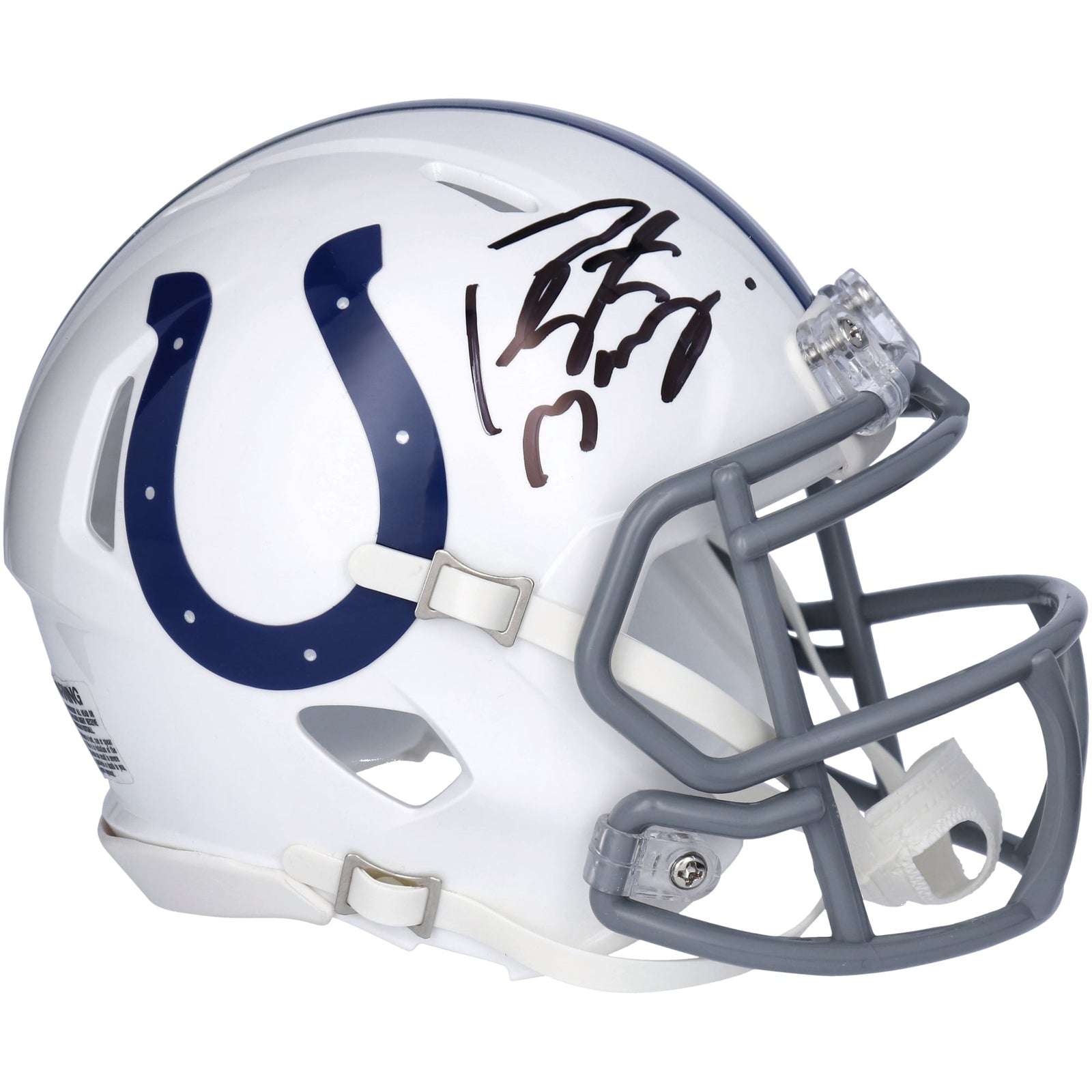 Peyton Manning Indianapolis Colts Fanatics Authentic Autographed Riddell 2004 - 2019 Throwback Logo Speed Mini Helmet - The Ballers Bank