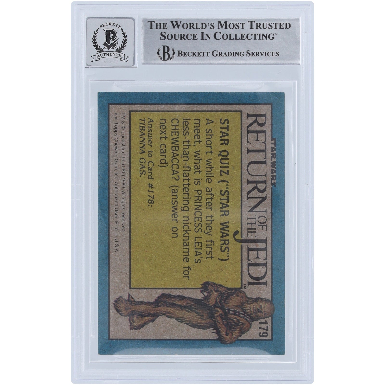 Phil Tippett Star Wars Autographed 1983 Topps Return of the Jedi 179 BAS Authenticated 10 Card - The Ballers Bank