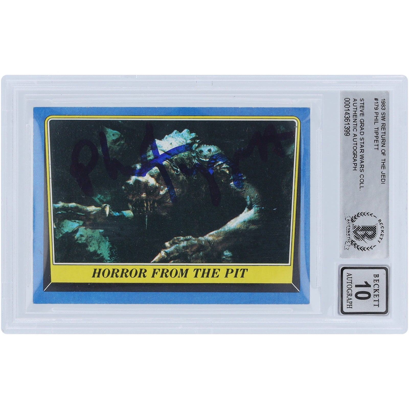 Phil Tippett Star Wars Autographed 1983 Topps Return of the Jedi 179 BAS Authenticated 10 Card - The Ballers Bank