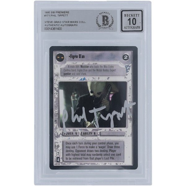 Phil Tippett Star Wars Autographed 1995 CCG Premiere 171 BGS Authenticated 10 Card - The Ballers Bank