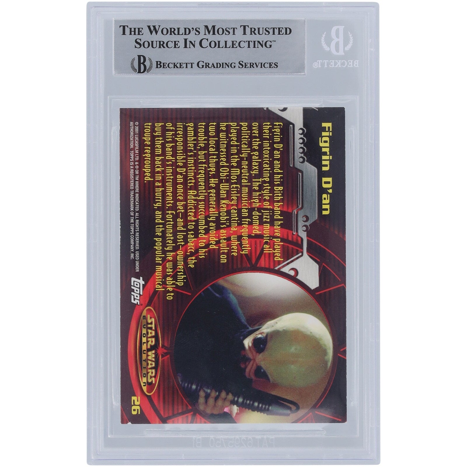 Phil Tippett Star Wars Autographed 2001 Topps Evolution 26 BGS Authenticated Authentic Card - The Ballers Bank