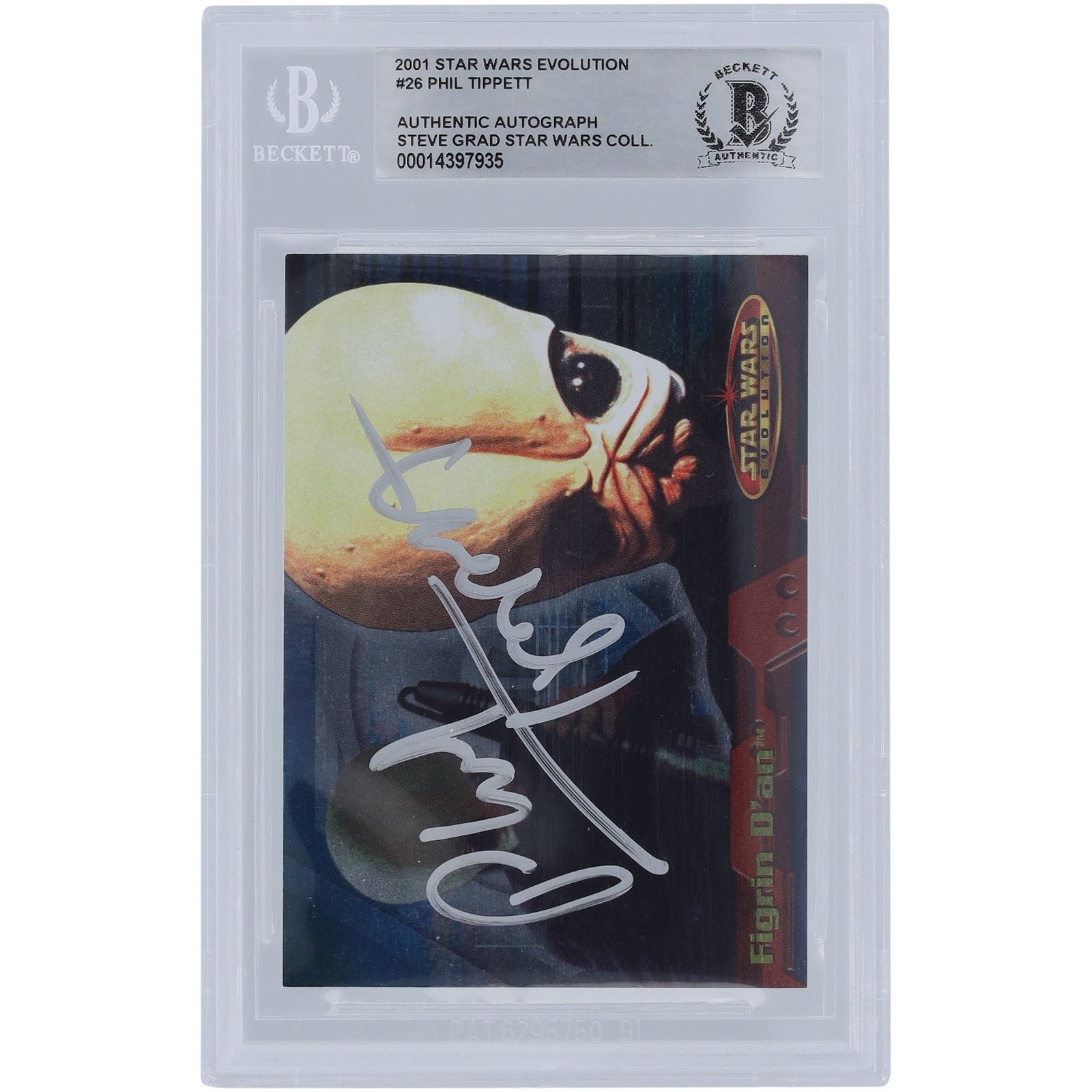 Phil Tippett Star Wars Autographed 2001 Topps Evolution 26 BGS Authenticated Authentic Card - The Ballers Bank
