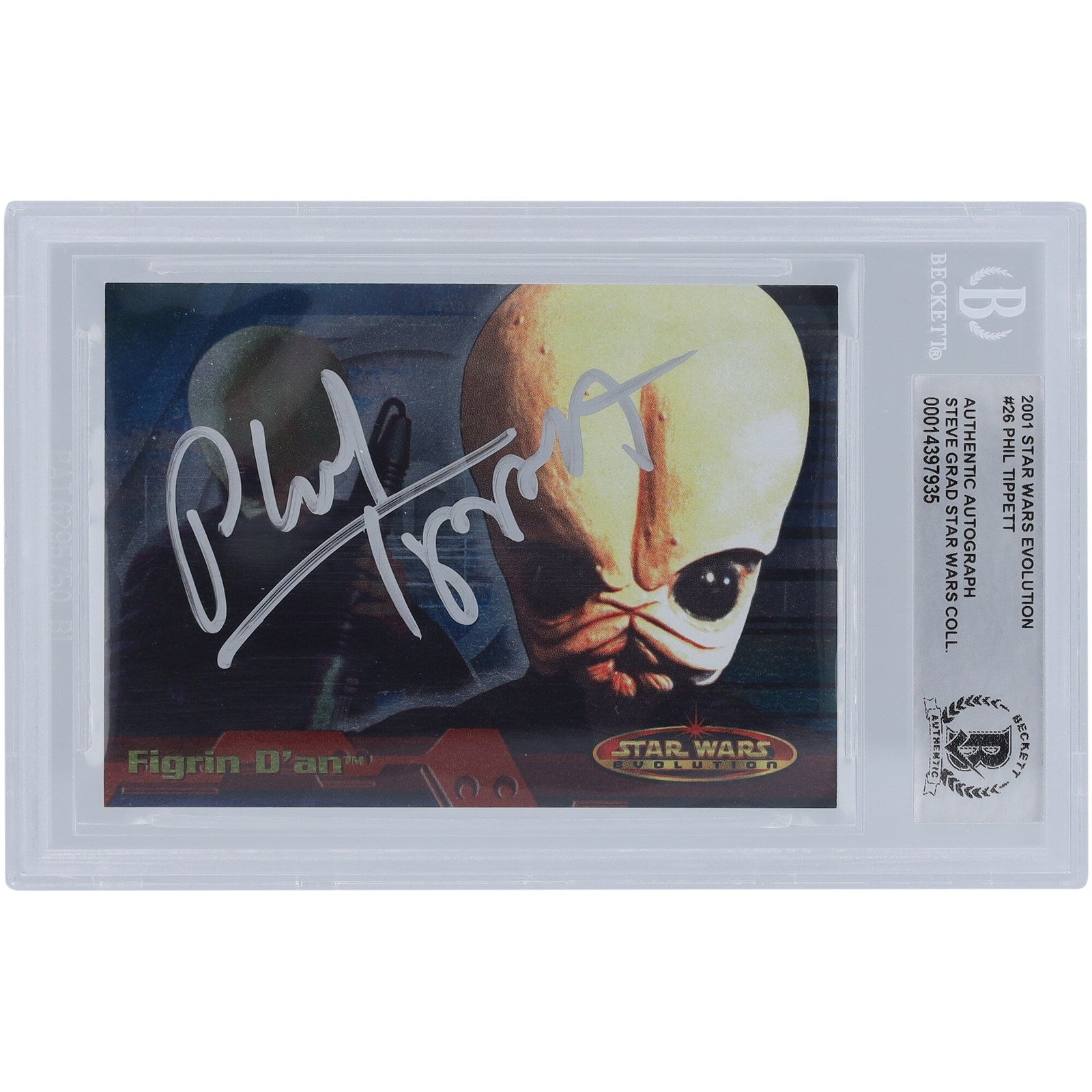 Phil Tippett Star Wars Autographed 2001 Topps Evolution 26 BGS Authenticated Authentic Card - The Ballers Bank