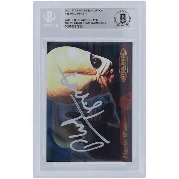 Phil Tippett Star Wars Autographed 2001 Topps Evolution 26 BGS Authenticated Authentic Card - The Ballers Bank