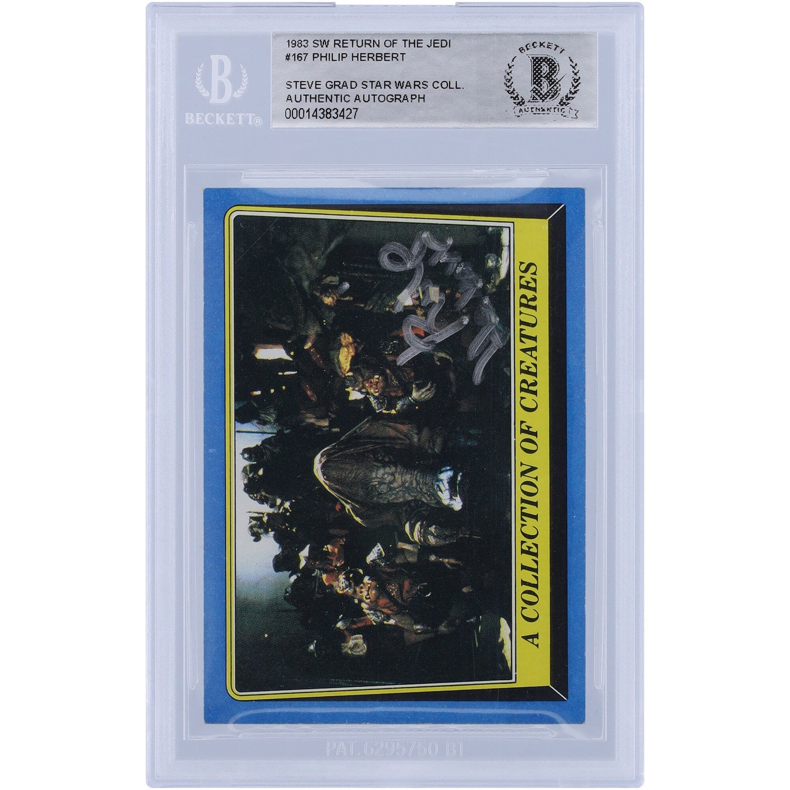 Philip Herbert Star Wars Autographed 1983 Topps Return of the Jedi 167 BGS Authenticated Card - The Ballers Bank