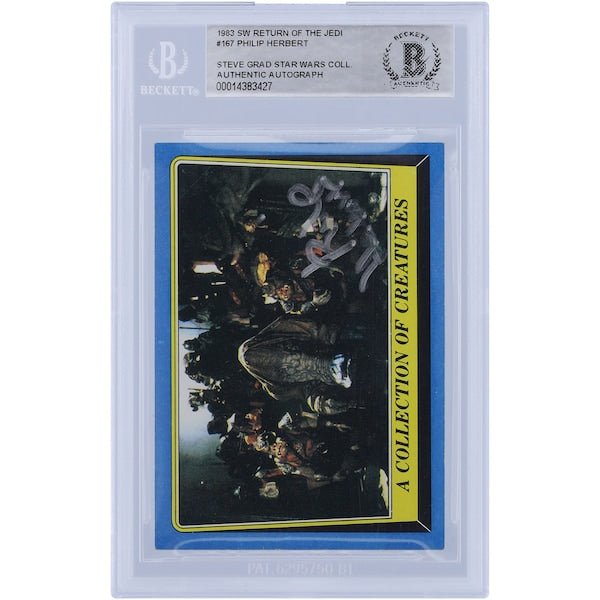 Philip Herbert Star Wars Autographed 1983 Topps Return of the Jedi 167 BGS Authenticated Card - The Ballers Bank