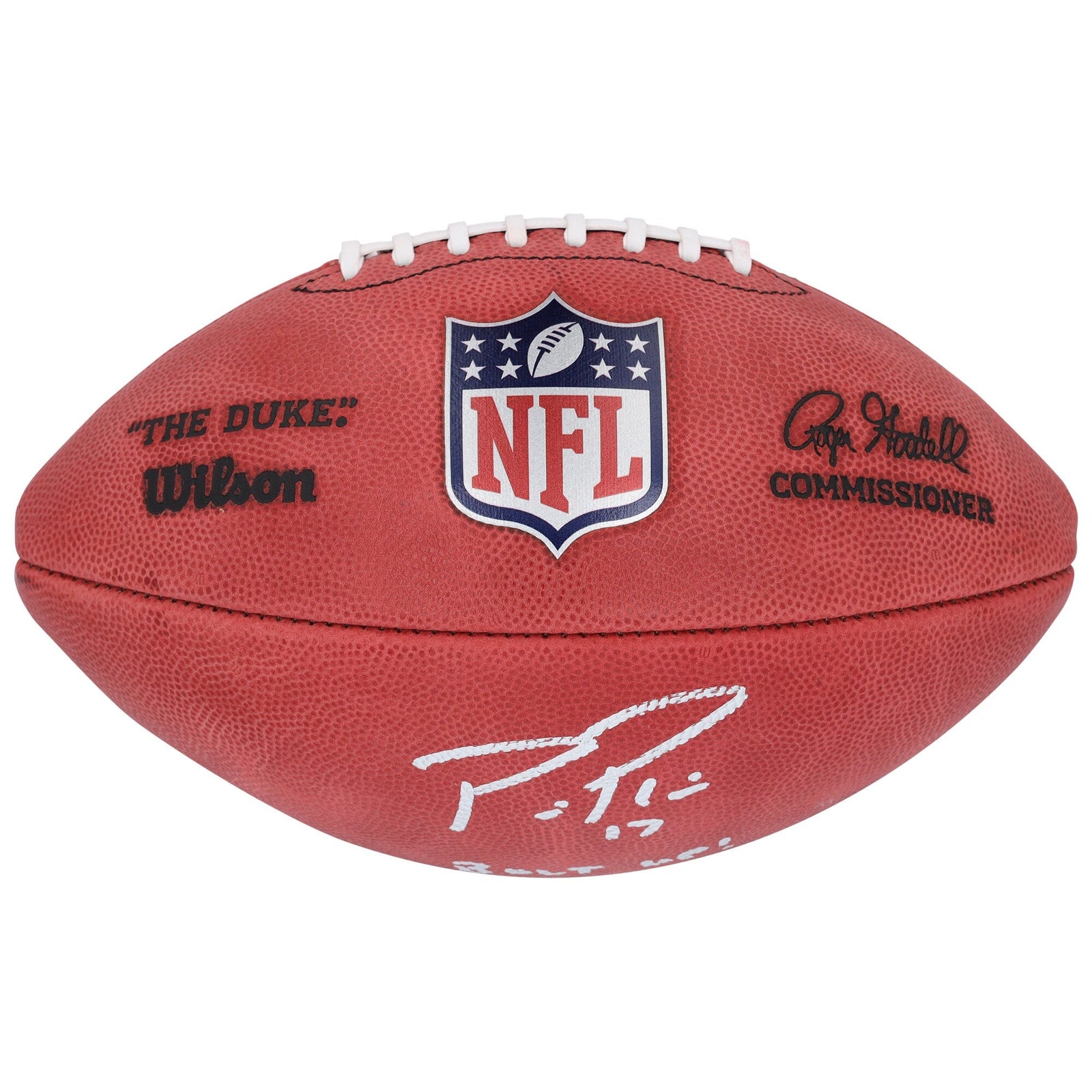 Philip Rivers Los Angeles Angels Autographed Fanatics Authentic Wilson Duke Full Color Football with "Bolt Up!" Inscription - The Ballers Bank
