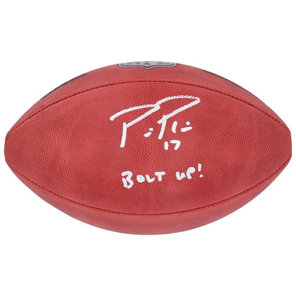 Philip Rivers Los Angeles Angels Autographed Fanatics Authentic Wilson Duke Full Color Football with "Bolt Up!" Inscription - The Ballers Bank